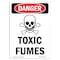 Signmission Safety Sign, OSHA Danger, 10" Height, Toxic Fumes, Portrait OS-DS-D-710-V-1726 - alternate 1
